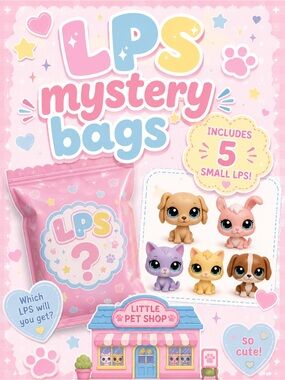 Littlest Pet Shop Pink & Pastel Mystery Bags Pack